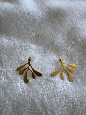 Gold Leaf Branch Drop Earrings - Women Jewelry